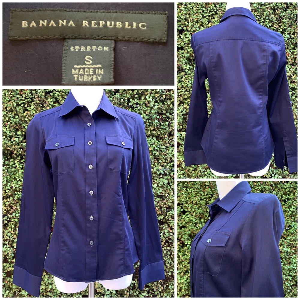 🔥5/$20🔥 🍌 Republic Navy Shirt Stretch